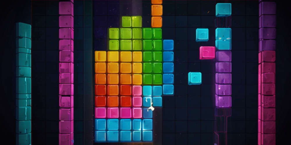 Tetris retro game